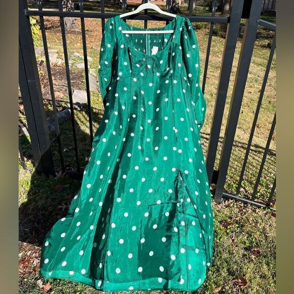 J Crew Sweetheart Long Sleeve Midi Dress in Polka Dot NWT - Picture 10 of 13